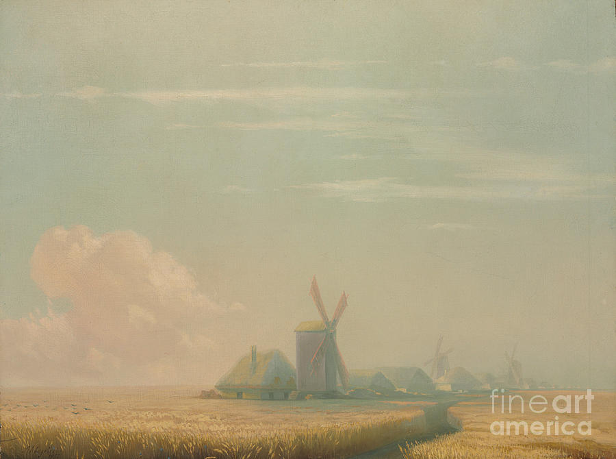 Farm Painting - Ukrainian Harvest 1857 by Ivan Konstantinovich Aivazovsky