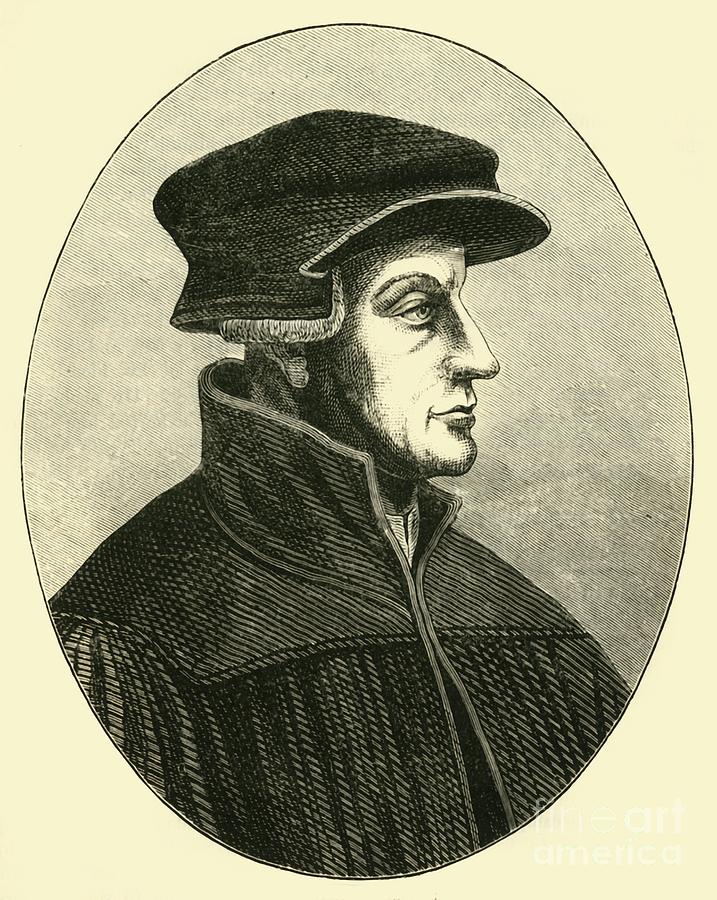 Ulrich Zwingli Drawing by Print Collector