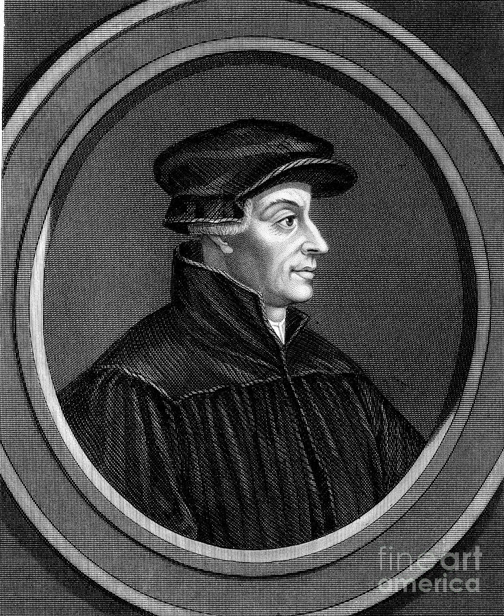 Ulrich Zwingli, Swiss Reformation Drawing by Print Collector