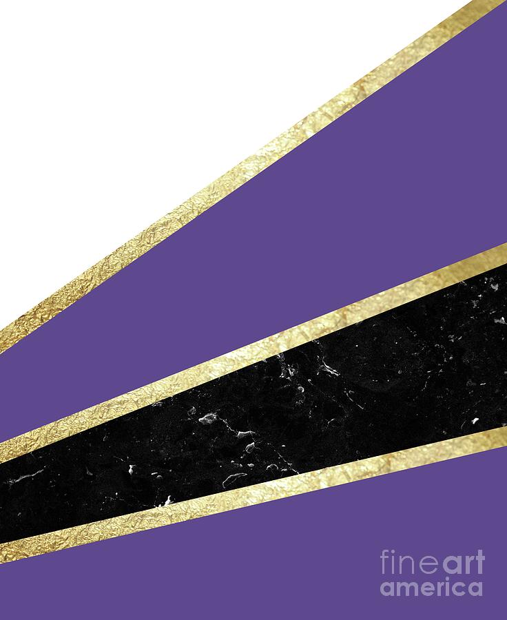 Purple Black Gold Marble #1 #decor #art Mixed Media by Anitas and Bellas  Art - Pixels