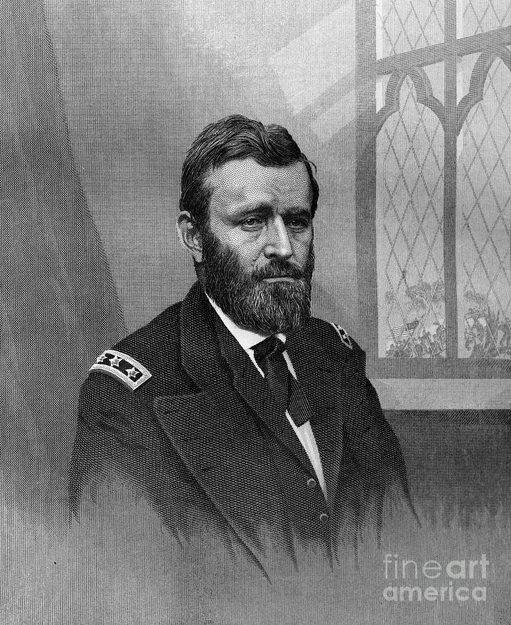 Ulysses S Grant, 18th President Drawing by Print Collector