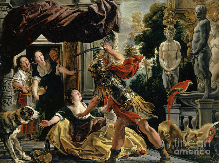 Ulysses Threatening Circe, C.1630-35 Painting by Jacob Jordaens - Pixels