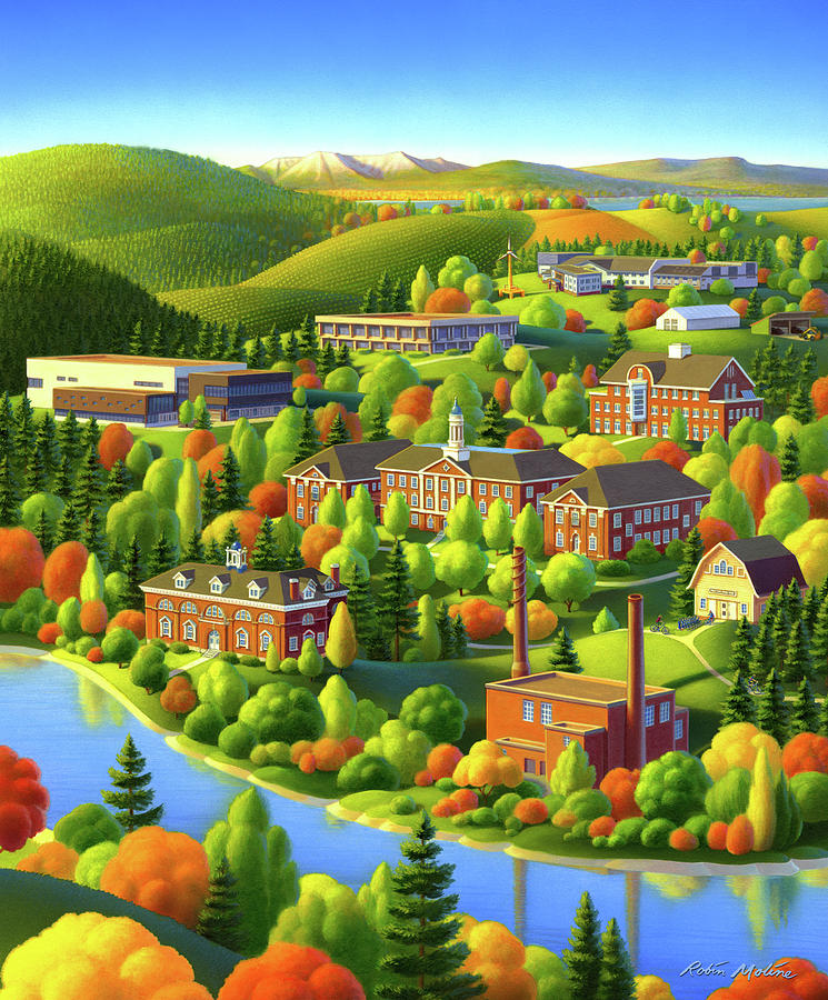 University of Maine Painting by Robin Moline