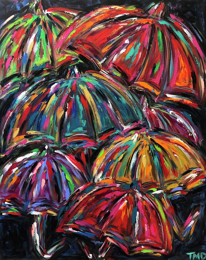 Umbrella Kaleidoscope Painting by Teresa Daugherty - Fine Art America