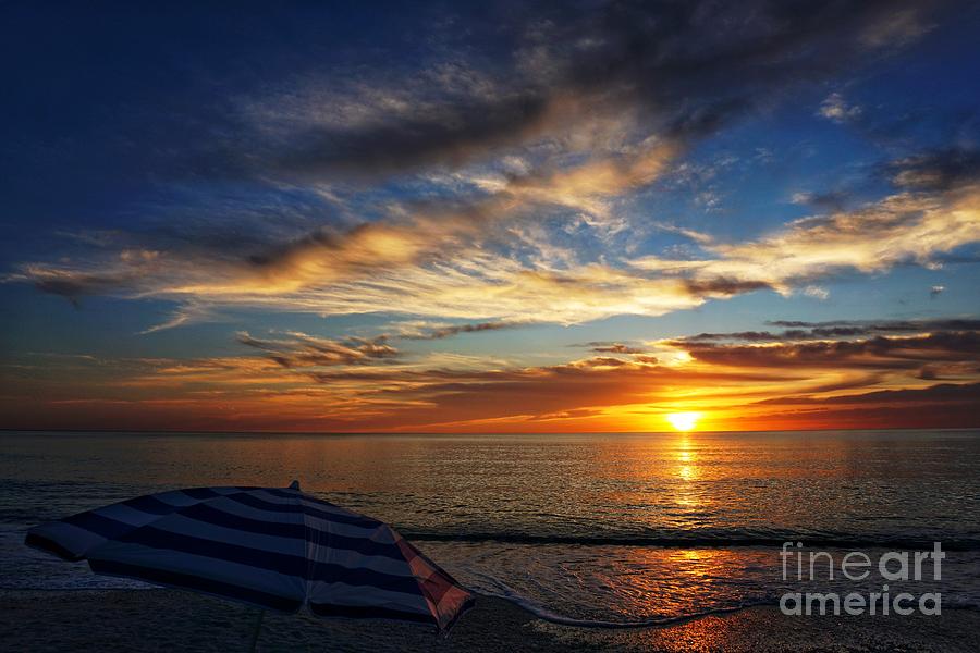 Sunset Photograph - Umbrella Sunset by Dale Kohler