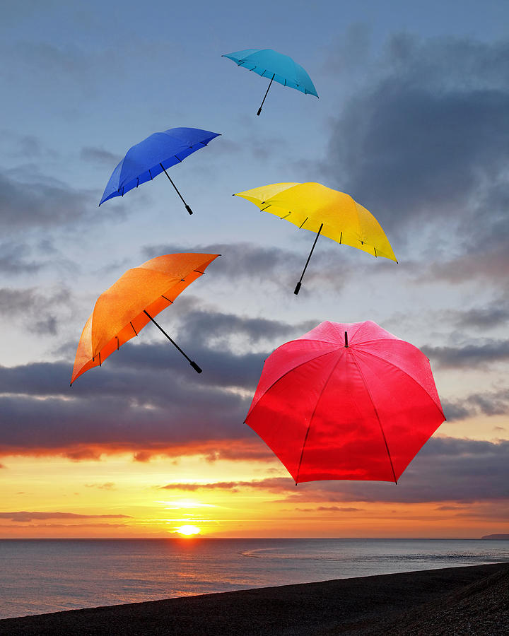 Umbrellas Up Up And Away Photograph by Gill Billington
