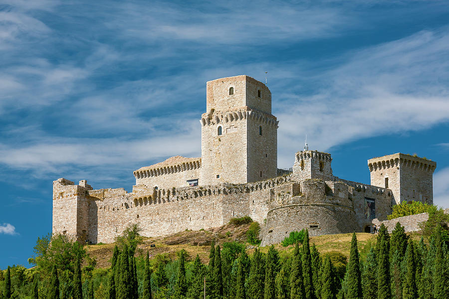 Architecture Digital Art - Umbria, Assisi, Fortress, Italy by Giorgio Filippini