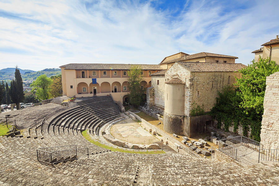 Umbria, Spoleto, Roman Theatre, Italy Digital Art by Maurizio Rellini
