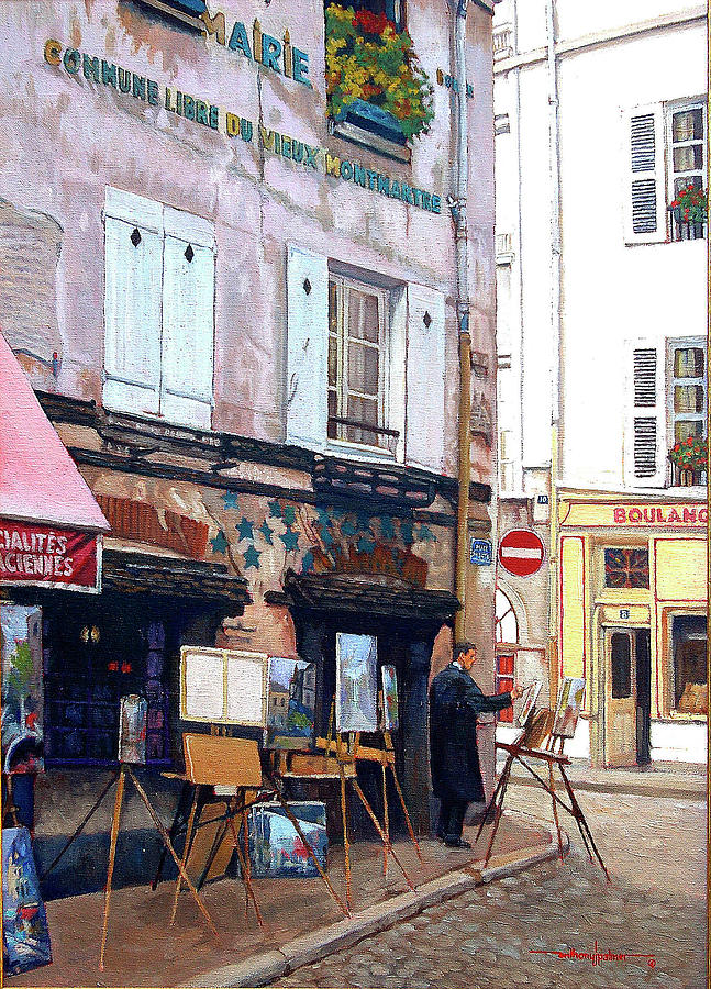 Un Artiste A La Place Du Tertre Paris Painting By Anthony Palmer