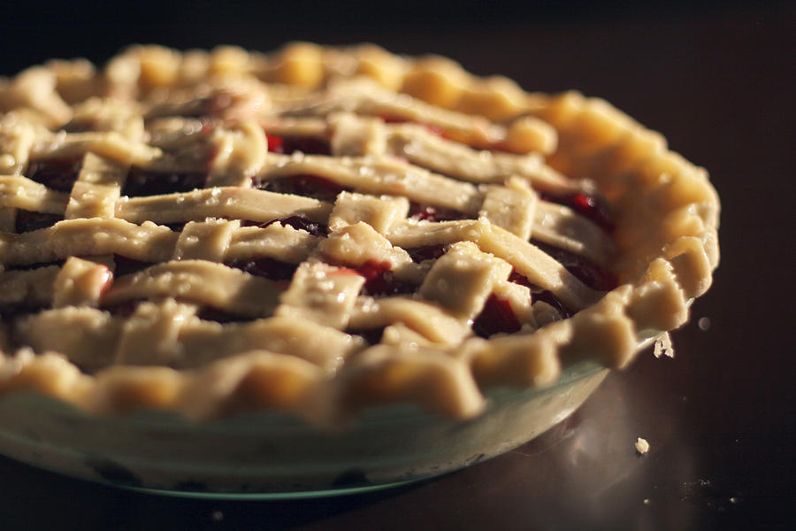 Unbaked Cherry Pie With Lattice Crust Photograph by Photograph By Sarah Orsag