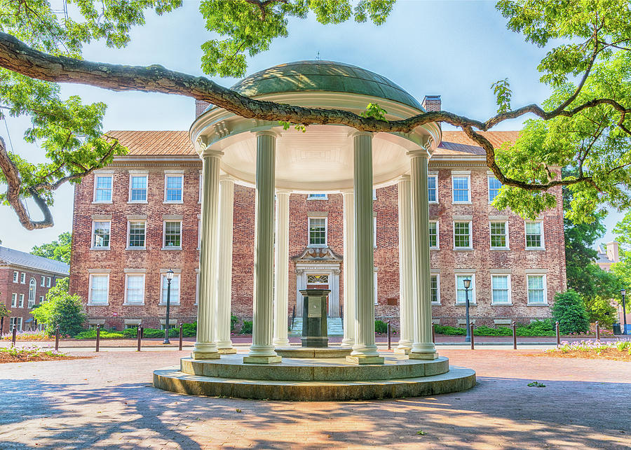 Architecture Photograph - UNC Old Well and South Building - #1 by Stephen Stookey