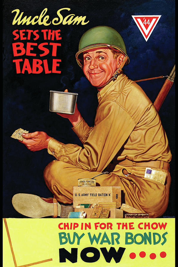 Soldier Painting - Uncle Sam Sets the Best Table by G.W. French