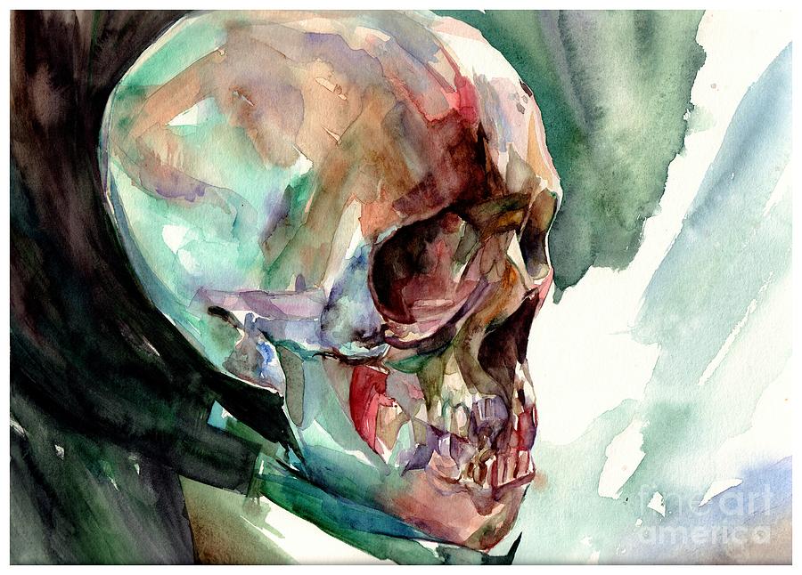 Skull Painting - Unconfirmed Skull by Suzann Sines