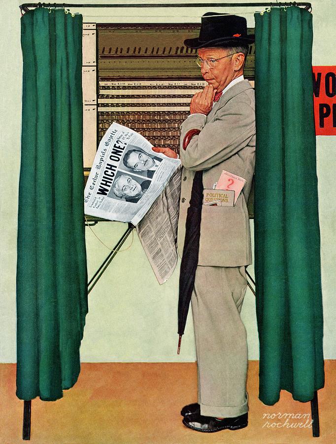 undecided Painting by Norman Rockwell
