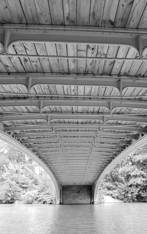 Under Bow Bridge 1 B W  Photograph by Rob Hans