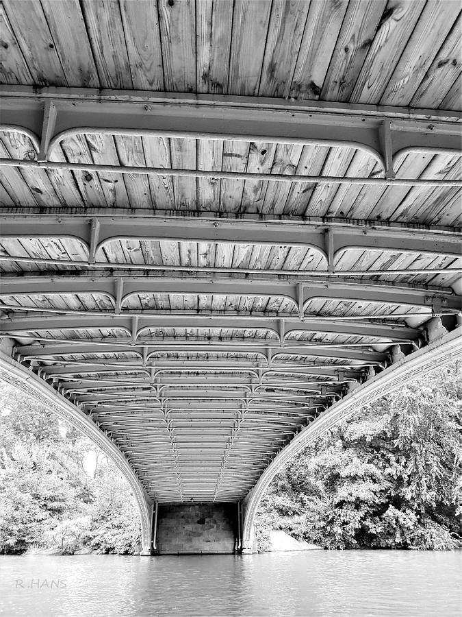 Under Bow Bridge B W Photograph by Rob Hans