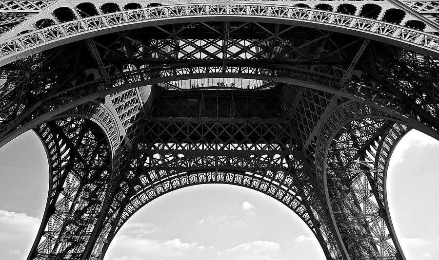 Black And White Photograph - Under Eiffel by Susan Vizvary Photography