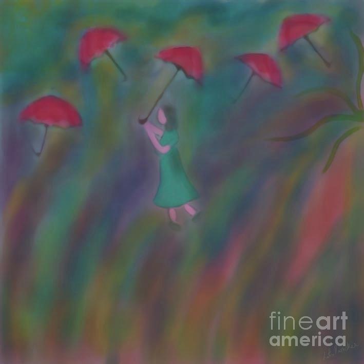 Under My Umbrella Digital Art by Latha Gokuldas Panicker
