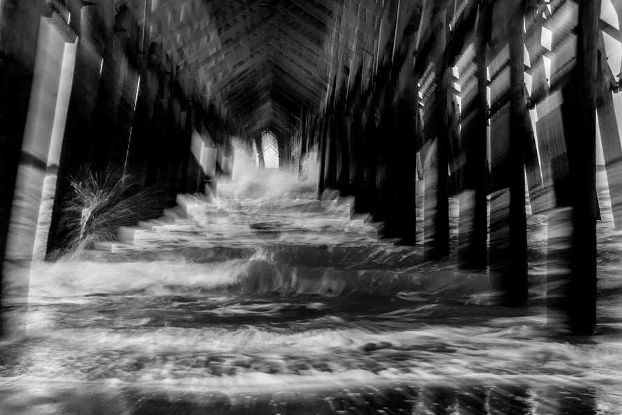 Under pier wave abstract Photograph by Sven Brogren