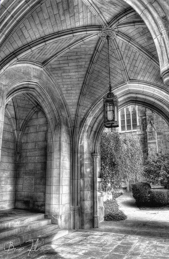 Black And White Photograph - Under The Bell Tower by Fivefishcreative