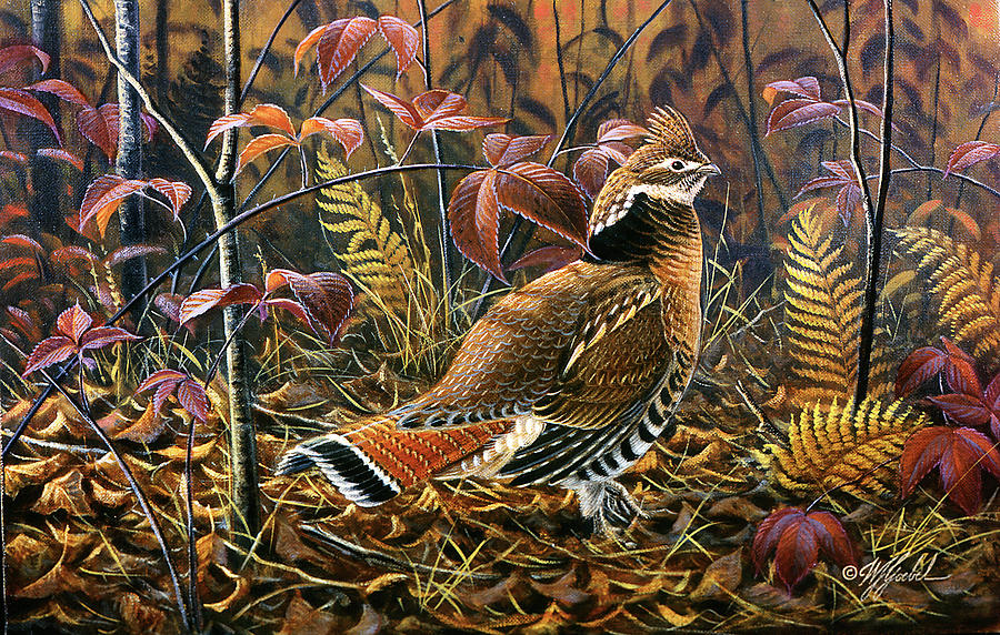 Under The Brambles Painting by Wilhelm Goebel Under The Brambles Painting by Wilhelm Goebel