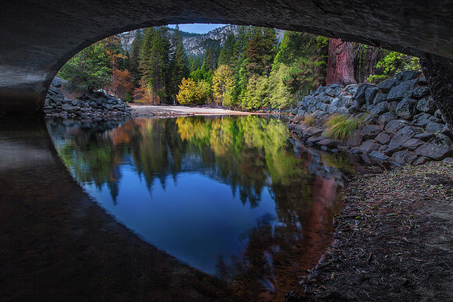 Yosemite National Park Photograph - Under the Bridge in Yosemite by Larry Marshall
