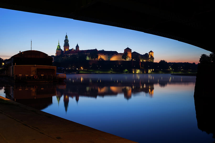 Under The Bridge River View Of Wawel Castle In Krakow Photograph by Artur Bogacki