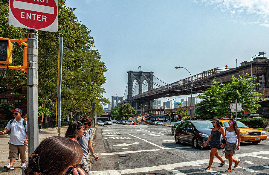 Under the Brooklyn Bridge Photograph by Deidre Elzer-Lento