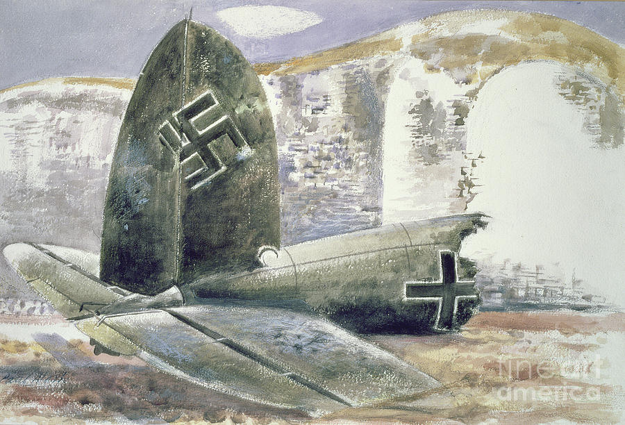 Under The Cliff, 1940 Painting by Paul Nash