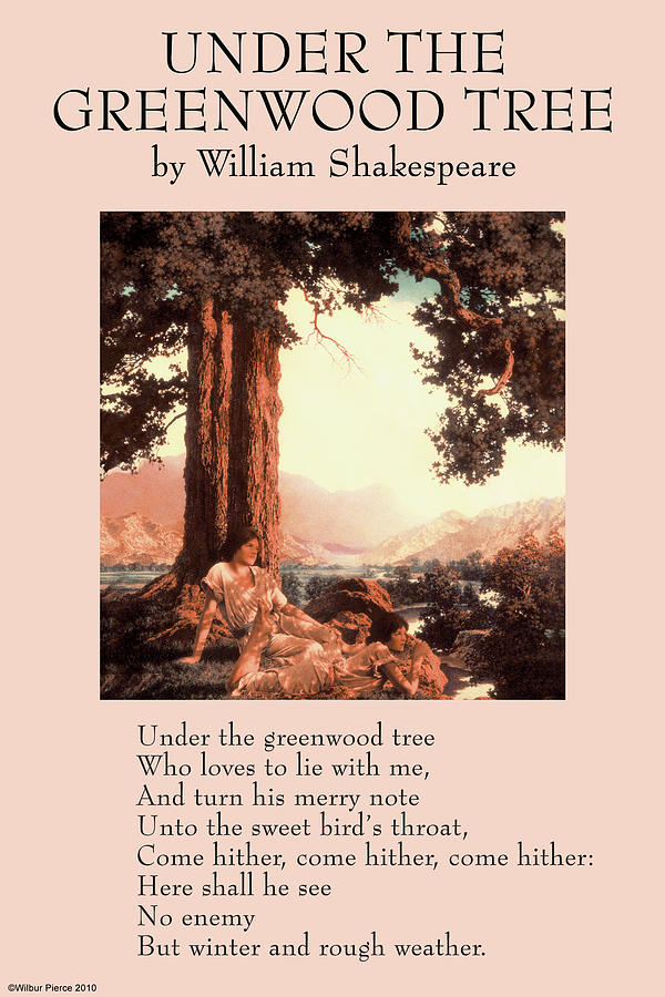Under the Greenwood Tree Painting by William Shakespeare