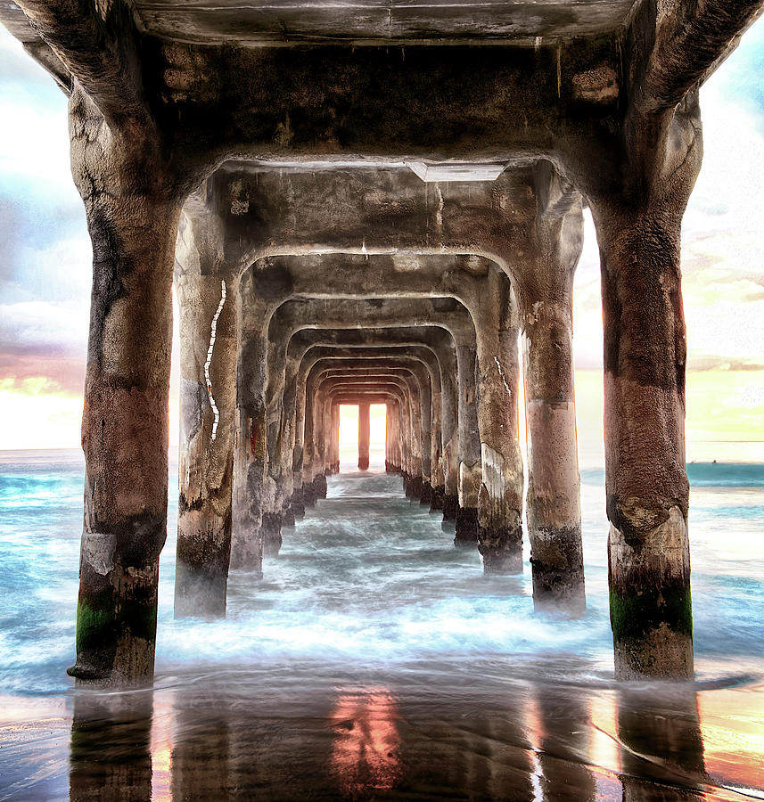 Under the Manhattan Beach Pier Photograph by Craig Voth - Fine Art America