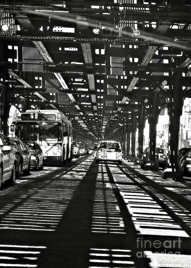 Car Photograph - Under the One Train in the Bronx by Sarah Loft
