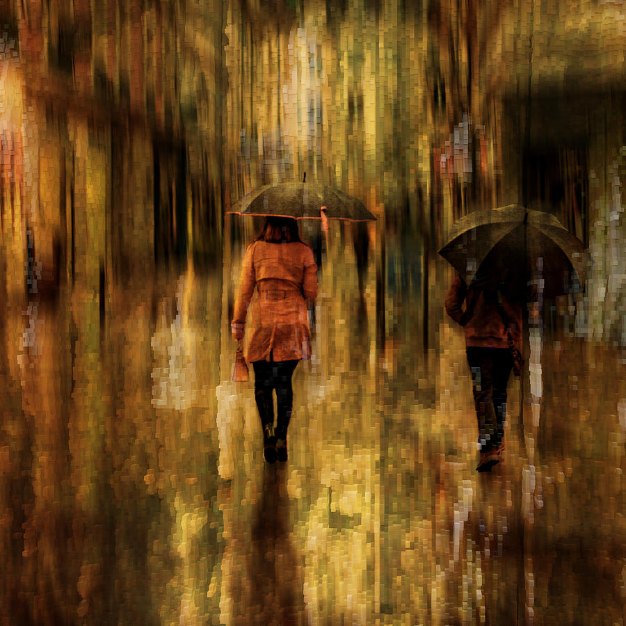 Under The Rain At Night Photograph by Isabelle Dupont