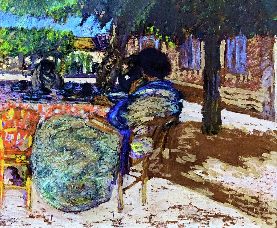 Edouard Vuillard Painting - Under the trees of the red house - Digital Remastered Edition by Edouard Vuillard