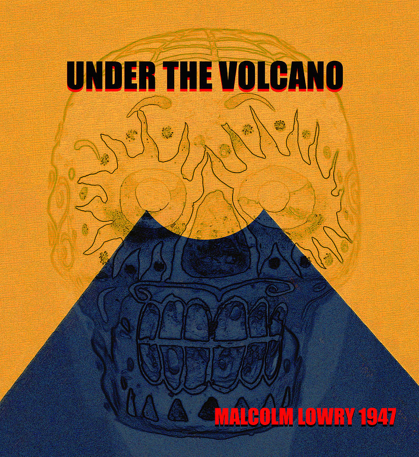 Under the Volcano minimal book cover art Mixed Media by David Lee Thompson