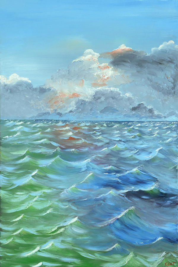 Under the Waves Painting by Kent Hammerstrom
