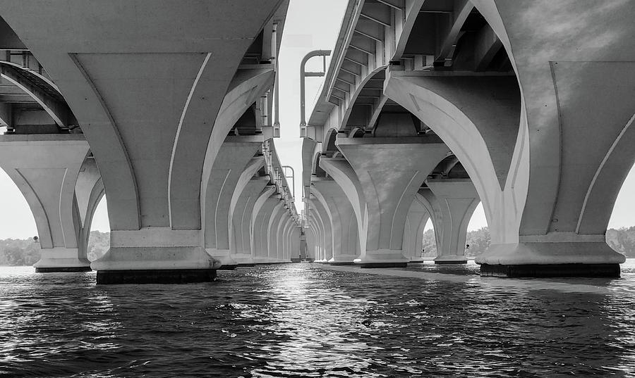 Under the Woodrow Wilson Bridge Photograph by Lora J Wilson