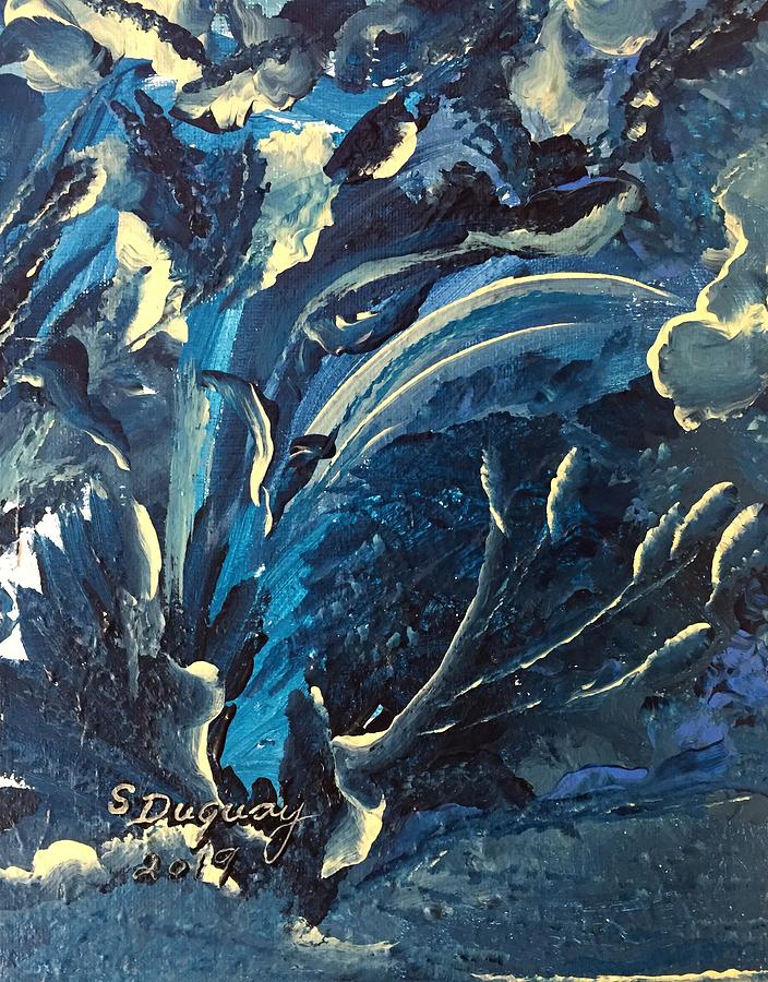 Under Water Swirls  Painting by Sharon Duguay