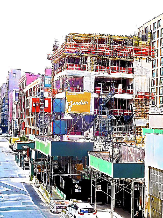 Underconstruction Site in New York City 2 Painting by Jeelan Clark