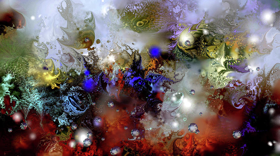 Abstract Digital Art - Underwater 4 by Natalia Rudzina