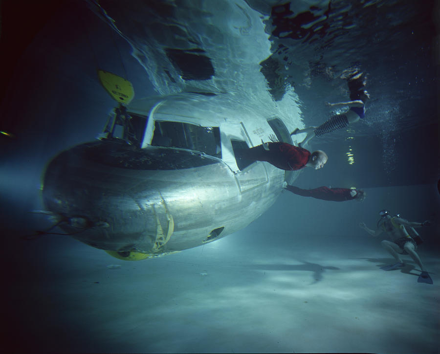 Transportation Photograph - Underwater Evacuation Drill by Yale Joel