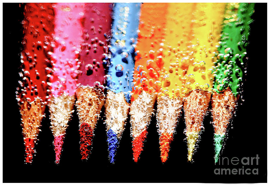 Pencils Photograph - Underwater Pencils by Tracy Hall Pencils Photograph - Underwater Pencils by Tracy Hall