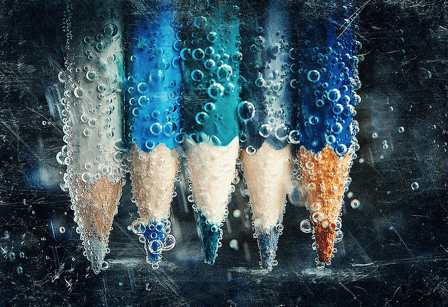 Crayon Photograph - Underwaterlove (crayon5 Version) by Bogdan-adrian Deac