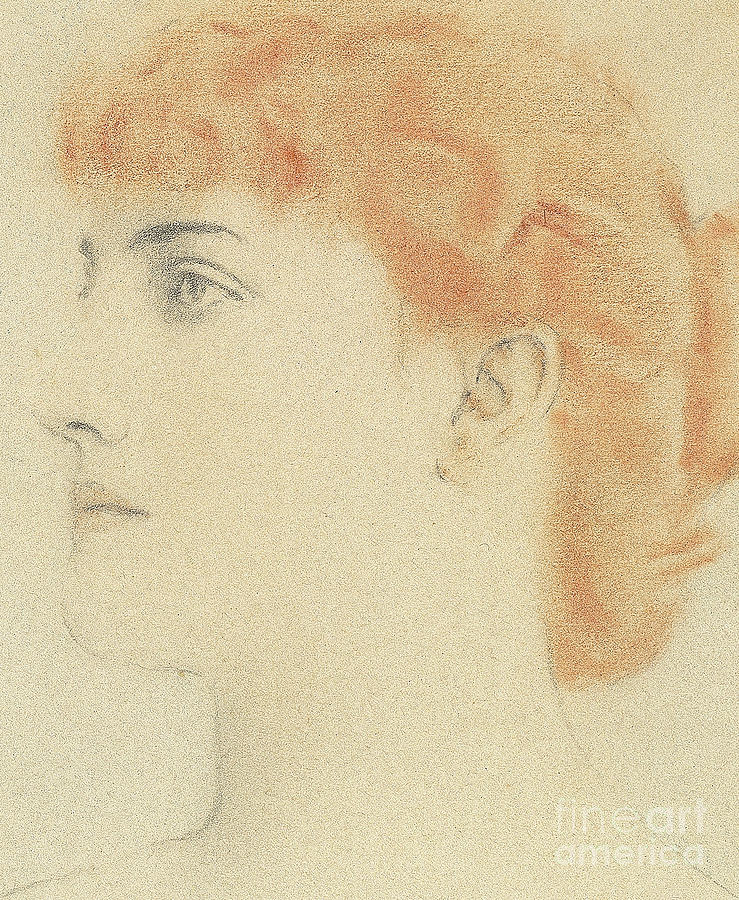 Une Parisienne, 1916  Pastel by Fernand Khnopff