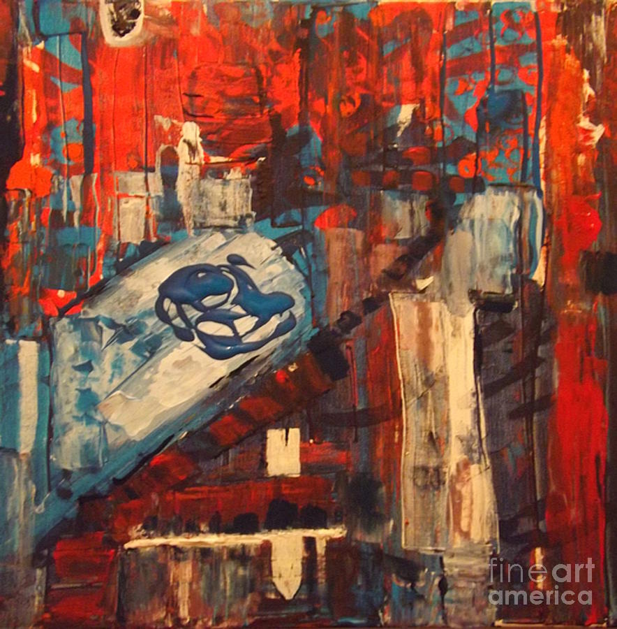 Unearthed. abstract artwork Painting by Denise Morgan