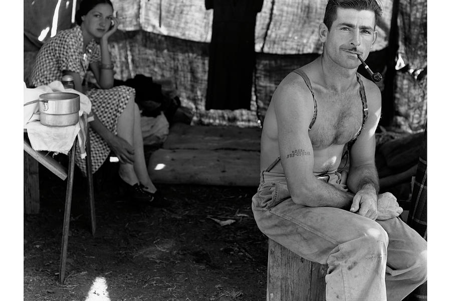 Unemployed lumber worker Painting by Dorothea Lange