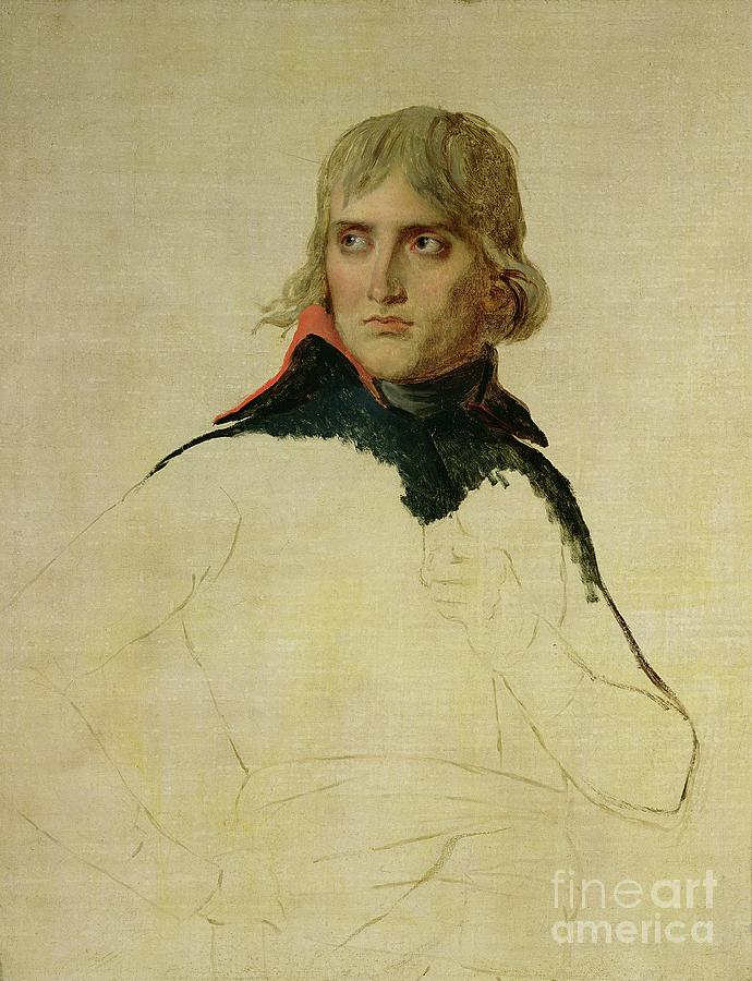 Unfinished Portrait Of General Bonaparte By Jacques Louis David Painting by Jacques Louis David