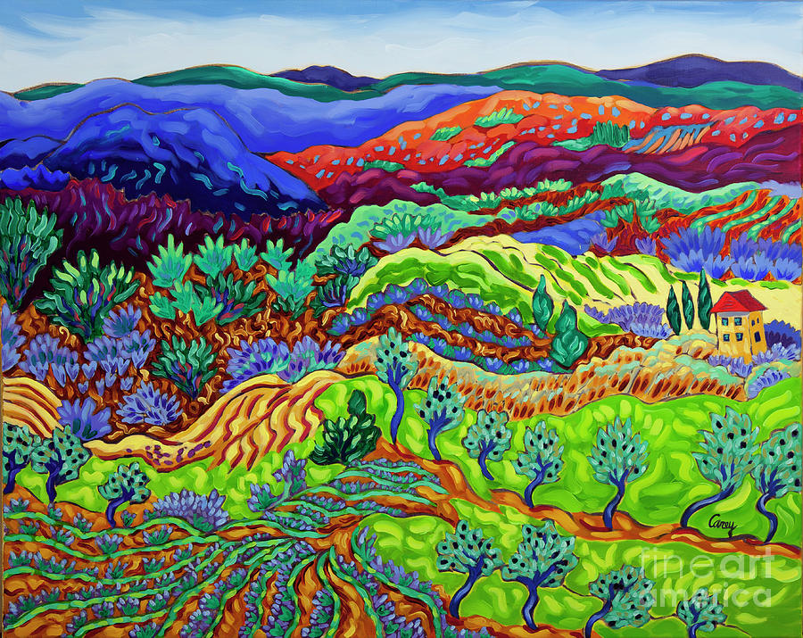 Unfolding Fields Painting by Cathy Carey