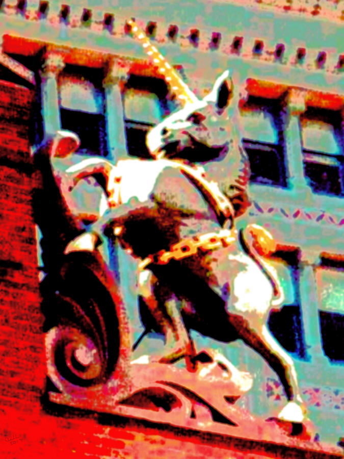 Unicorn at Old State House Digital Art by Cliff Wilson