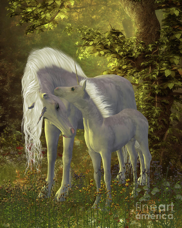 Unicorn Bonding Digital Art by Corey Ford
